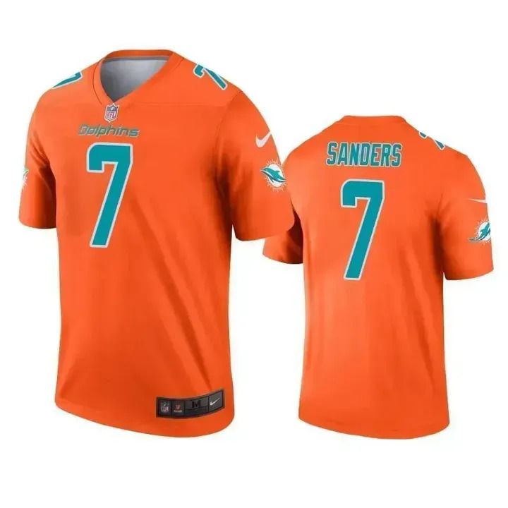 Men Miami Dolphins #7 Jason Sanders Nike Orange Inverted Legend Game NFL Jersey